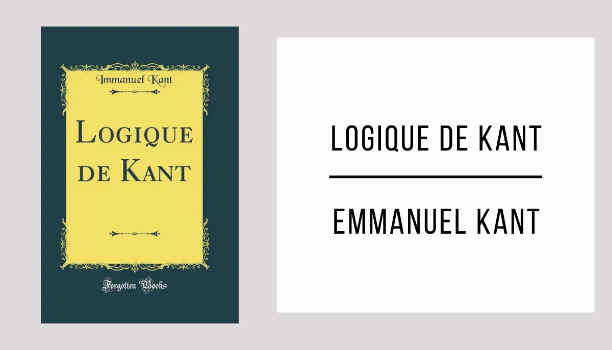 Logique De Kant par Emmanuel Kant