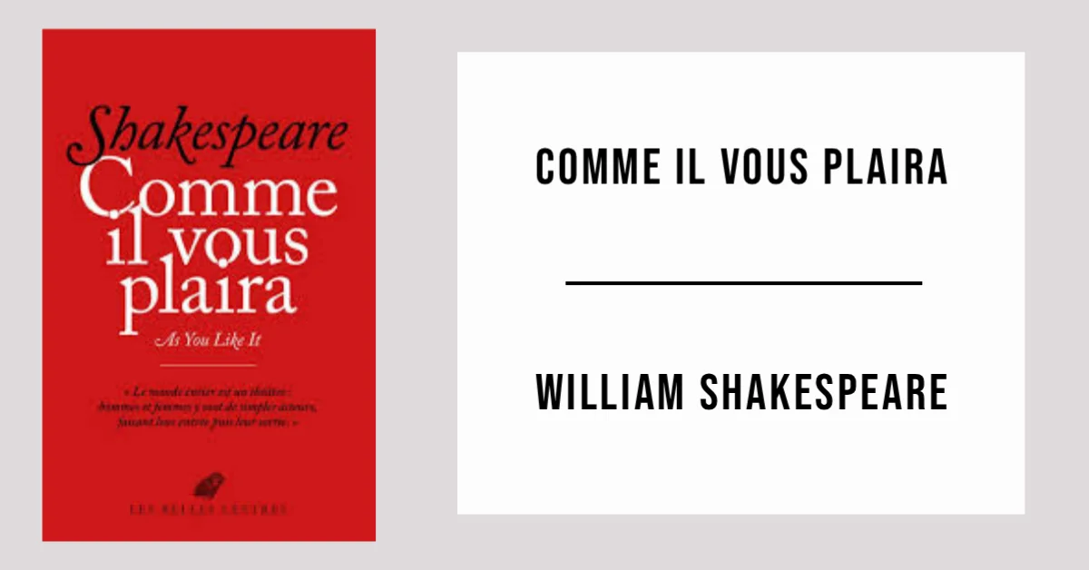 Comme il Vous Plaira par William Shakespeare - PDF gratuit
