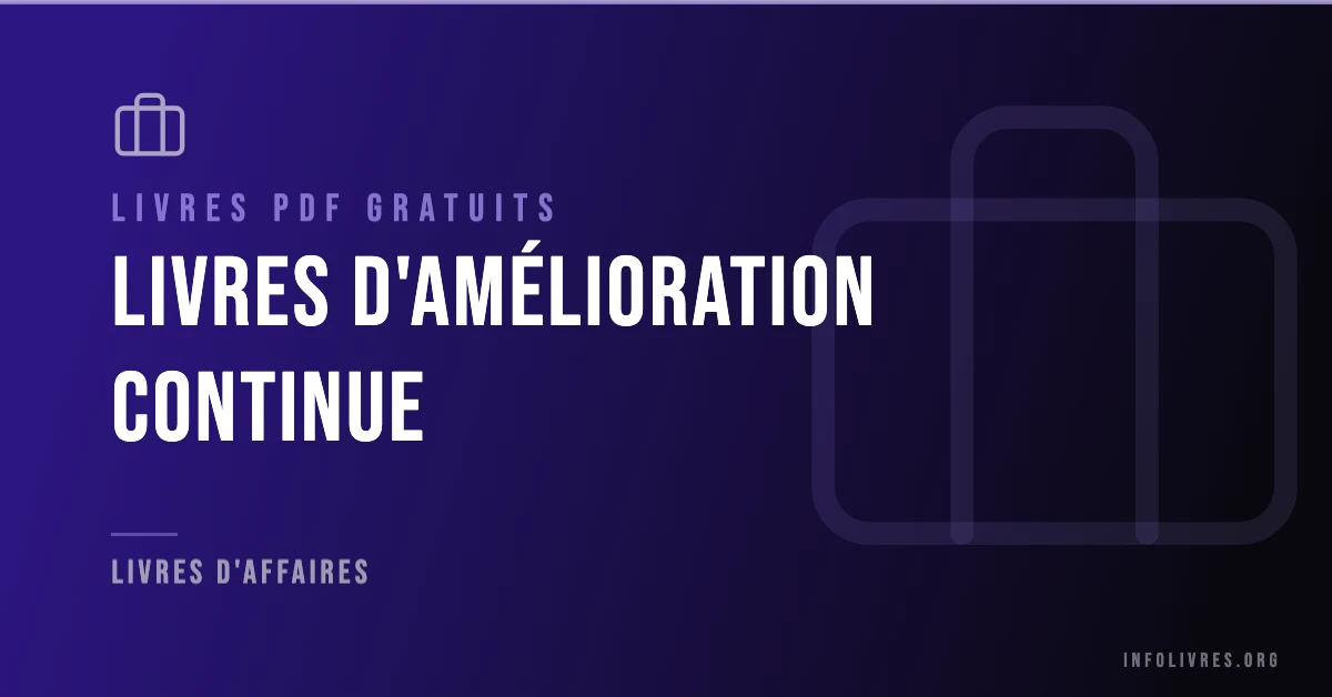 Livres amélioration continue gratuits en PDF