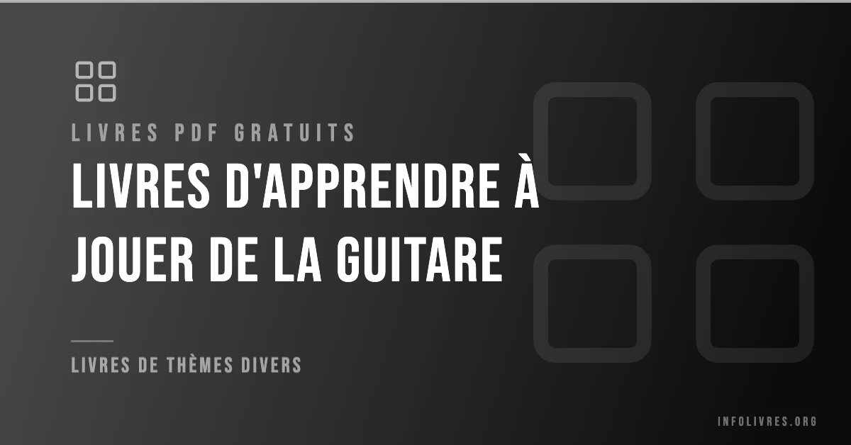 Livres apprendre à jouer de la guitare gratuits en PDF