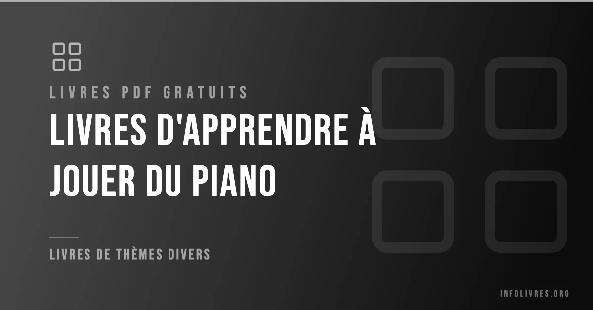 Livres apprendre à jouer du piano gratuits en PDF