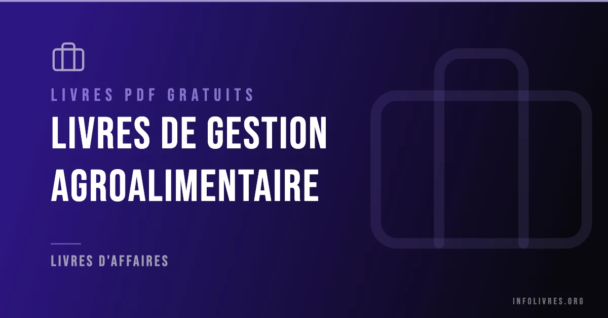 Livres gestion agroalimentaire gratuits en PDF
