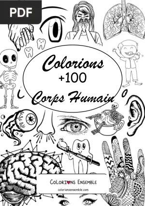 +100 Dessins du corps humain à colorier