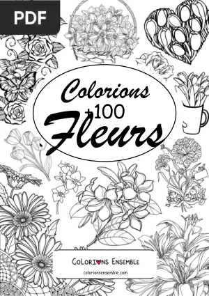 +100 Fleurs à colorier