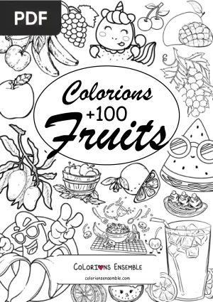 +100 Fruits à colorier
