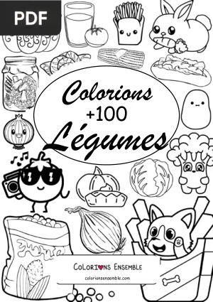 +100 Légumes à colorier