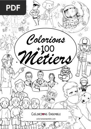 +100 Métiers à colorier