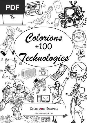 +100 Objets technologiques à colorier