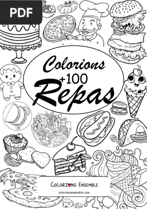 +100 Repas à colorier
