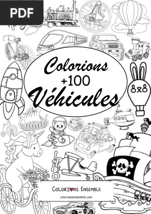 +100 Véhicules à colorier