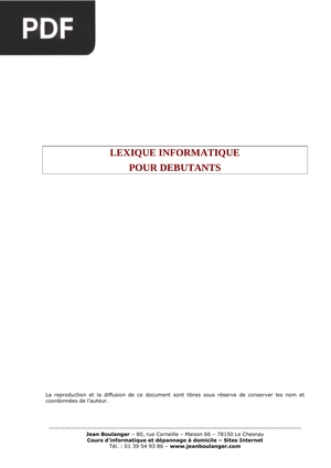 Lexique informatique pour débutants
