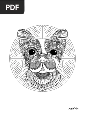 Mandala tête de chien 2