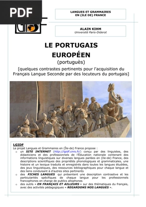 Le Portugais Européen