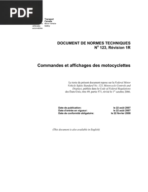 Commandes et affichages des motocyclettes