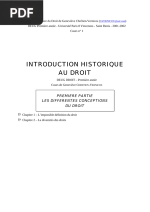 Introduction historique au droit