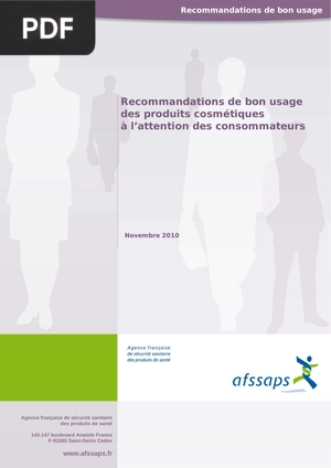 Recommandations de bon usage des produits cosmétiques à l’attention des consommateurs