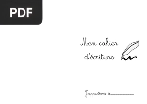 Cahier d'ecriture