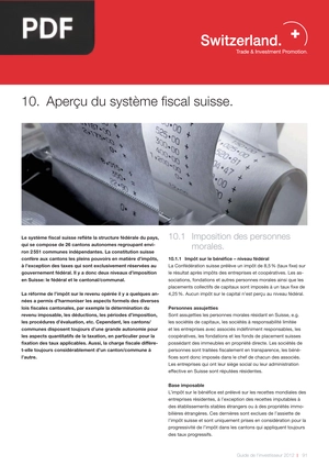 Aperçu du système fiscal suisse