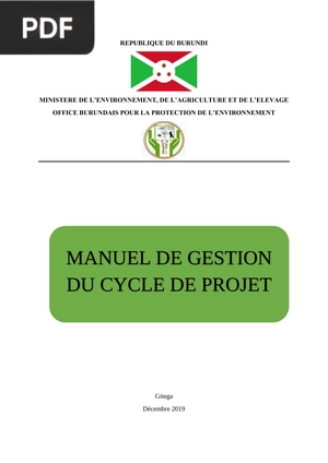 Manuel de gestion du cycle de projet