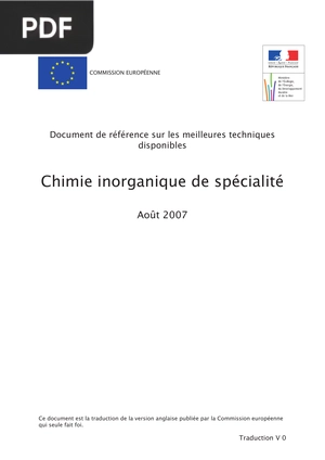 Chimie inorganique de spécialité