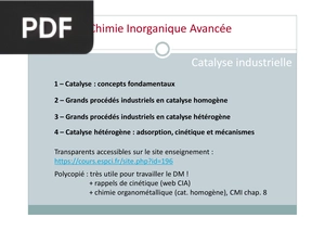 Chimie Inorganique Avancée