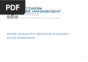 Critères de qualité et indicateurs de contrôle en case management