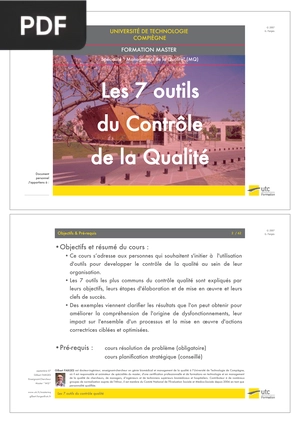 Les 7 outils du Contrôle de la Qualité