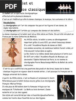 Le ballet et la danse classique