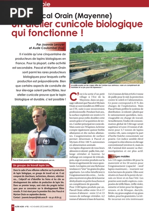 Un atelier cunicole biologique qui fonctionne!