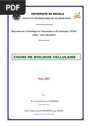 Cours de biologie cellulaire