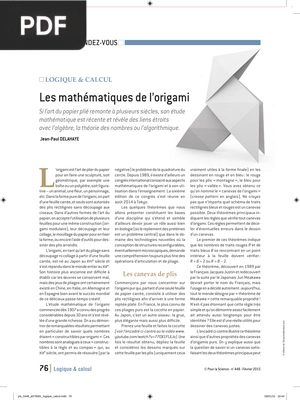 Les mathématiques de l’origami