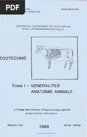 Generalités. Anatomie animale