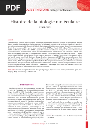 Histoire de la biologie moléculaire