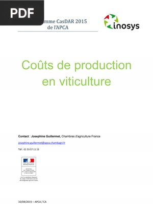 Coûts de production en viticulture