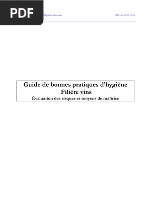 Guide de bonnes pratiques d’hygiène Filière vins