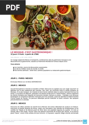 Le mexique, c'est gastronomique!