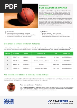 Bien choisir son ballon de Basket