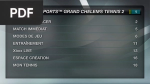 Manuel EA sports. Grand chelem Tennis