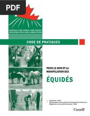 Pour le soin et la manipulation des équidés