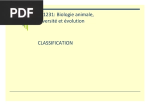 Biologie animale, diversité et évolution