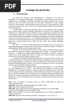 Zoologie des particules