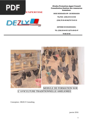 Module de formation sur l’aviculture traditionnelle ameliorée