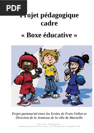 Projet pédagogique cadre, boxe éducative