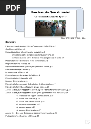 Boxe française/jeux de combat