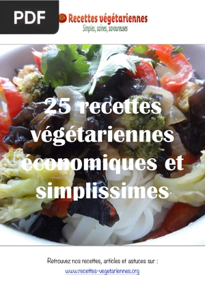 25 recettes végétariennes économiques et simplissimes