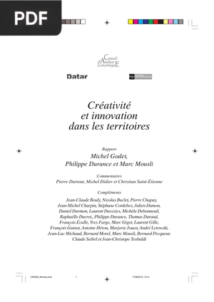 Créativité et innovation dans les territoires