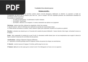 Vocabulaire lié au dessin de presse