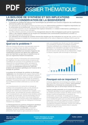 La biologie de synthese conservation dossier thematique