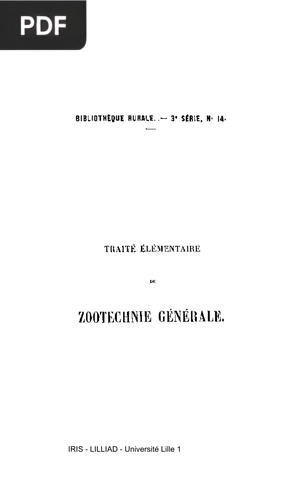 Zootechnie generale