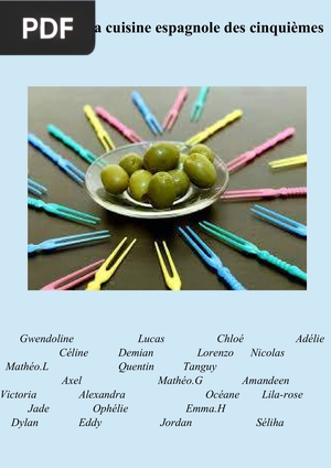 La cuisine espagnole des cinquièmes